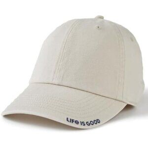 Life Is Good - Unisex Branded Chill Cap Hat, O/S, color cream.
